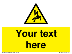 Custom Warning danger of death by electrocution